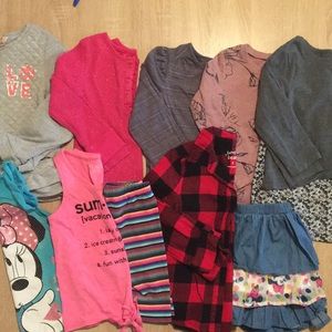 Girls Size 5 Clothing: Shirts, Skirt, Shorts
